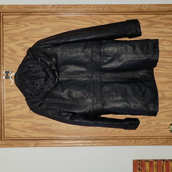 Lined Leather Coat - Picture 2 of 7